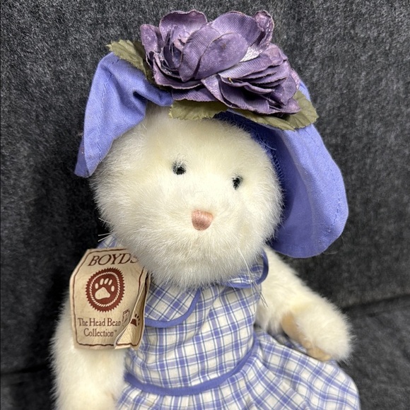 Boyd’s Plush Cat with Purple Dress and Hat - Picture 2 of 9